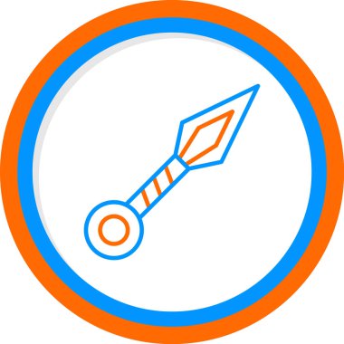 Bir Kunai simgesinin vektör çizimi