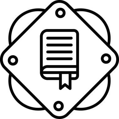 kitap simgesi, vektör illüstrasyonu basit tasarım