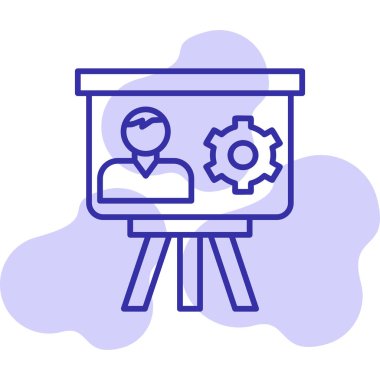 Proje Yönetimi düz simge vektör çizimi 