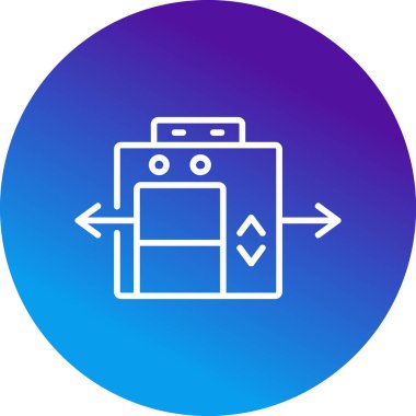 Asansör simgesi, vektör illüstrasyonu basit tasarım