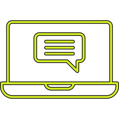 Çevrimiçi İletişim simgesi vektör illüstrasyonu