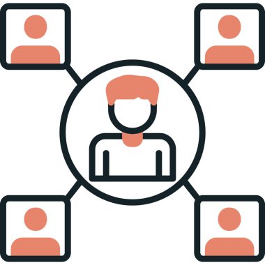 personel dış kaynak simgesi, vektör illüstrasyonu basit tasarım