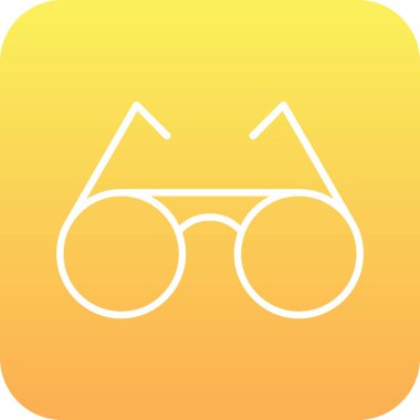 Gözlük. Web simgesi basit illüstrasyon