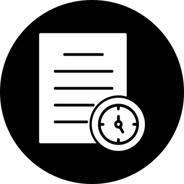 Zamanlama simgesi vektör çizimi alıştırması