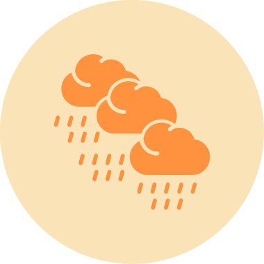 Yağmurlu bulutlar. Web simgesi basit illüstrasyon