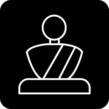 Heykel simgesinin vektör illüstrasyonu  