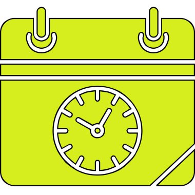 Zamanlama simgesi, vektör illüstrasyonu