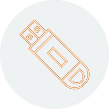 Flash disk simgesi, vektör illüstrasyon tasarımı