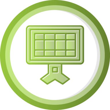 Monitör simgesinin vektör illüstrasyonu 