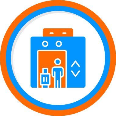 Asansör simgesi, vektör illüstrasyonu basit tasarım