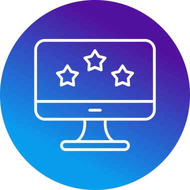 Dijital pazarlama, derecelendirme. Web simgesi basit illüstrasyon