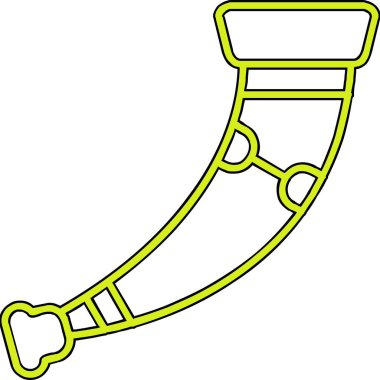 Boynuz. Web simgesi basit illüstrasyon