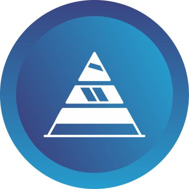 Piramit Grafik simgesi, vektör illüstrasyonu basit tasarım