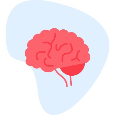 Beyin. Web simgesi basit illüstrasyon 