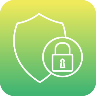 güvenlik simgesi vektör illüstrasyonu 