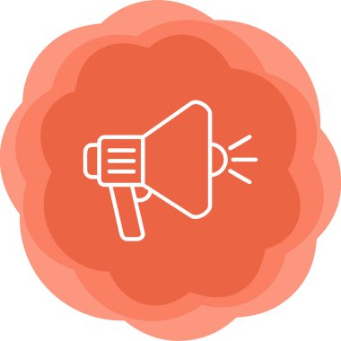 megafon web simgesi, vektör çizim 