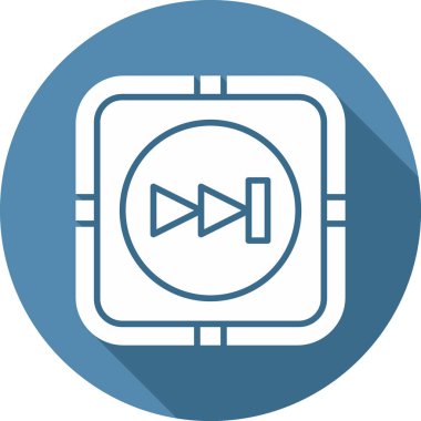 İleri düğme ikon vektör şablonunu atla