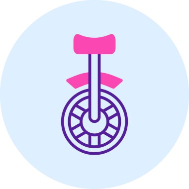 Tek tekerlekli bisiklet. Web simgesi basit illüstrasyon