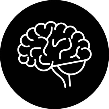 Beyin. Web simgesi basit illüstrasyon 