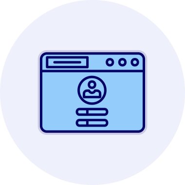 Günlük Kaydı Web simgesi, vektör illüstrasyonu