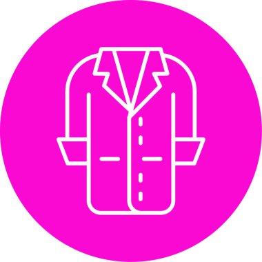 Laboratuvar önlüğü. Web simgesi basit illüstrasyon