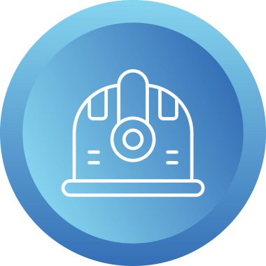 Kask simgesi vektör illüstrasyonu 