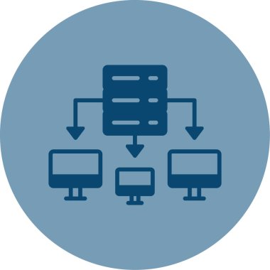 Küme hesaplama simgesi, vektör illüstrasyonu basit tasarım