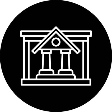 Adliye. Web simgesi basit tasarım