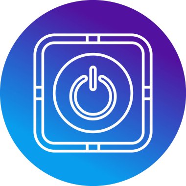 Güç simgesi. Web simgesi vektör illüstrasyonu