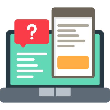 Quiz web simgesi vektör illüstrasyonu