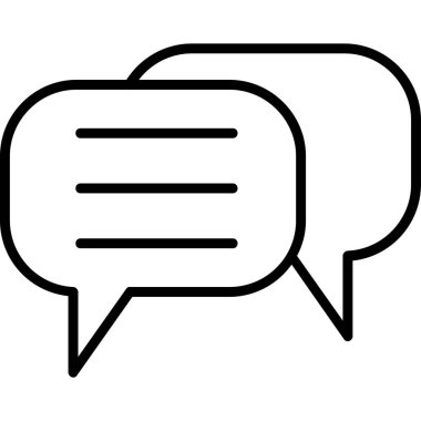 Sohbet simgesi vektör illüstrasyonu 