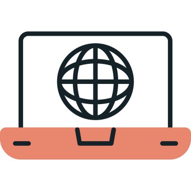 İnternet web simgesi basit illüstrasyon 