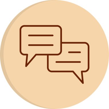 Sohbet baloncukları simgesi, vektör illüstrasyonu basit tasarım