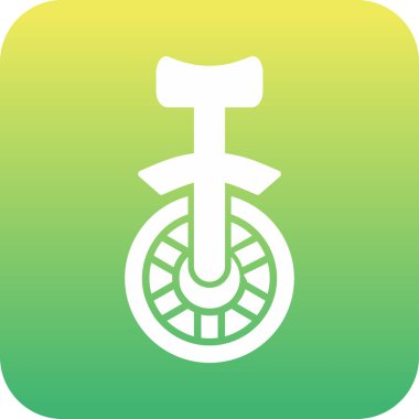 Tek tekerlekli bisiklet. Web simgesi basit illüstrasyon