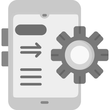 Mobil Ayarlar ikon vektör çizimi