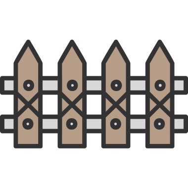 çit web simgesi, vektör çizim