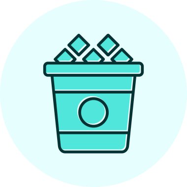 Buz Kovası ikonu vektör illüstrasyonu