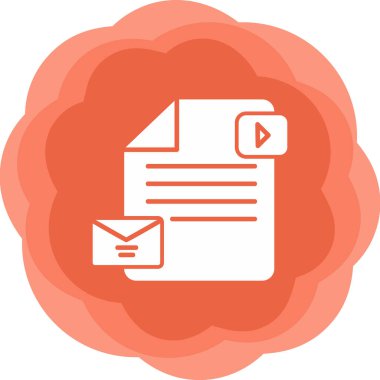 belge simgesi, vektör illüstrasyonu basit tasarım