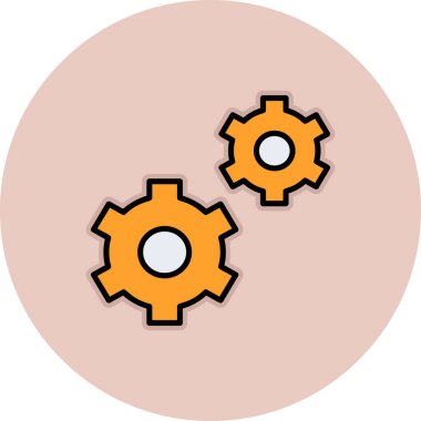 Vitesli ayar simgesi, vektör illüstrasyonu basit tasarım