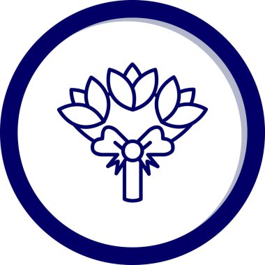 Çiçek buketi. Web simgesi basit illüstrasyon