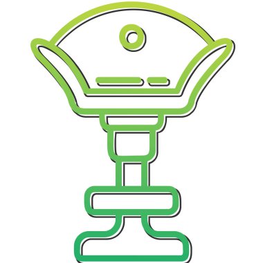 Yüksek Sandalye Ağ simgesi, vektör illüstrasyonu