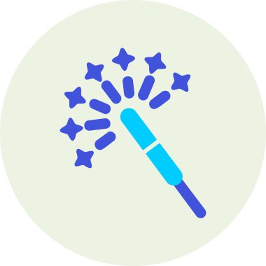 Havai fişek. Web simgesi basit illüstrasyon                           