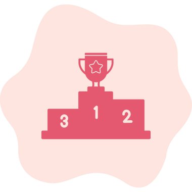 Kazanan kupa ikonu. özet çizimi 