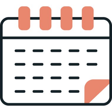 Takvim simgesi, vektör illüstrasyonu basit tasarım