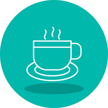 Kahve. Web simgesi basit illüstrasyon 