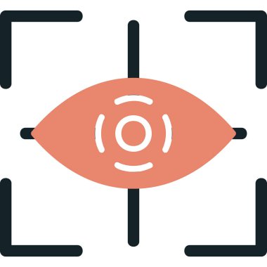 Göz. Web simgesi basit illüstrasyon