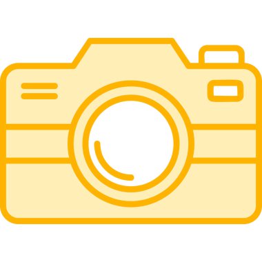 Fotoğraf makinesi simgesi, vektör illüstrasyonu. düz tasarım biçimi              