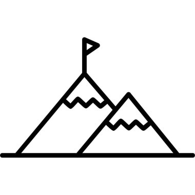 Fuji dağ simgesi, ağ basit illüstrasyon