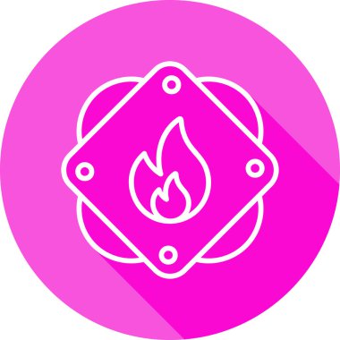 ateş Ağı simgesi basit illüstrasyon 