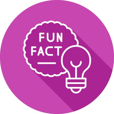 Eğlenceli Gerçekler konuşma balonu web simgesi, vektör illüstrasyonu